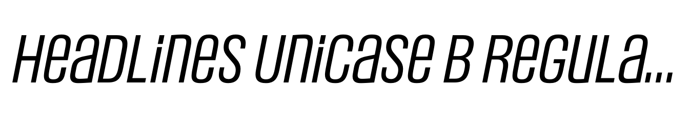 Headlines Unicase B Regular Italic